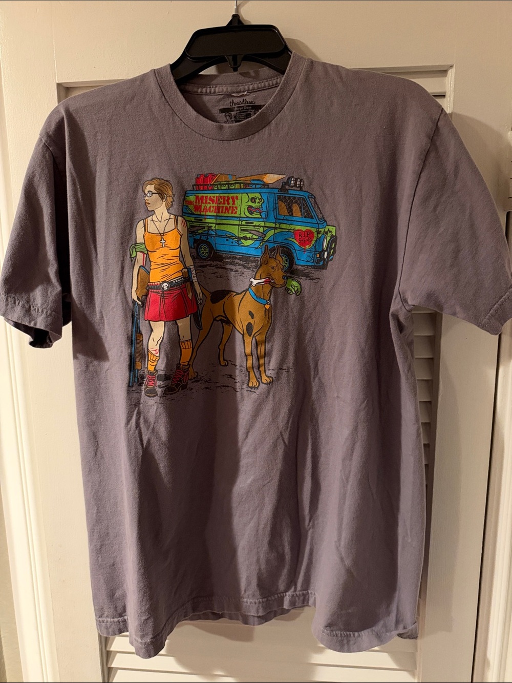 Men’s Threadless Grey Graphic Short Sleeve Shirt “We’ve Got Some Work To Do Now”